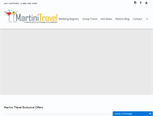Tablet Screenshot of martinitravel.com
